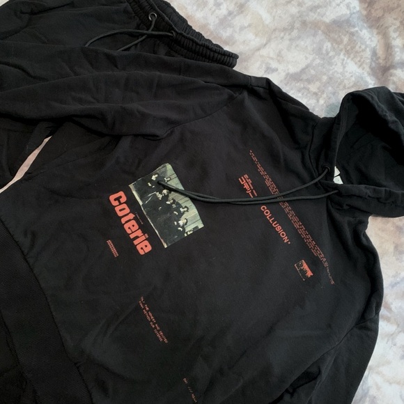 COLLUSION Oversized Hoodie & Jogger Set - Picture 1 of 4